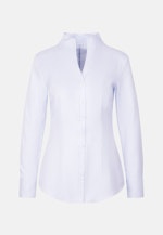 Kelchkragenbluse aus Twill slim fit in Bleu Clair |  Seidensticker Onlineshop