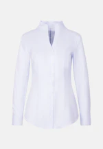 Blouse col calice en twill slim in Bleu Clair |  Seidensticker Onlineshop