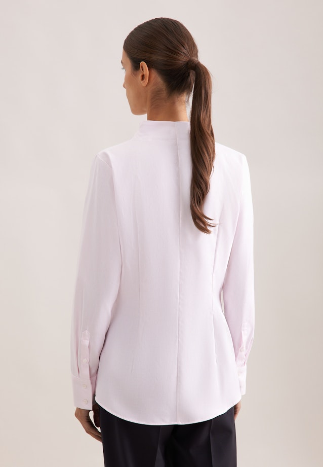Kelchkragenbluse aus Twill slim fit in Pink |  Seidensticker Onlineshop