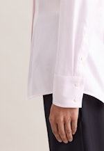 Kelchkragenbluse aus Twill slim fit in Pink |  Seidensticker Onlineshop