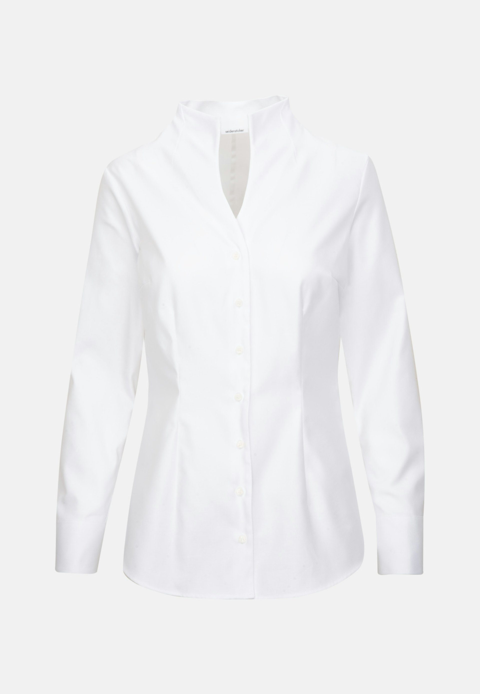 white blouse black buttons