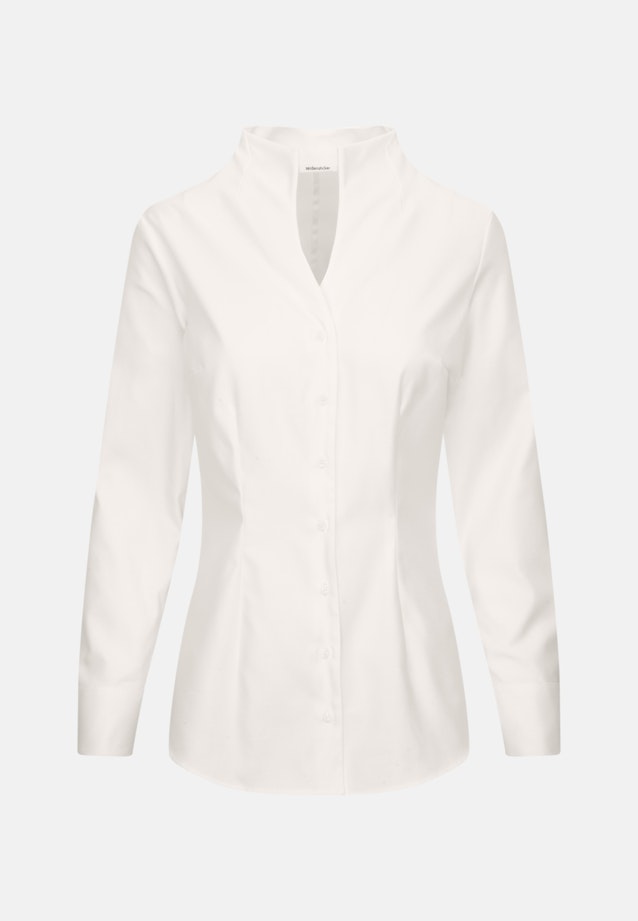 Blouse col Calice Twill (sergé) in Blanc |  Seidensticker Onlineshop