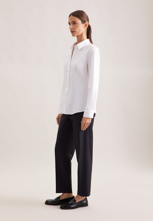 Hemdbluse aus Twill slim fit in White |  Seidensticker Onlineshop