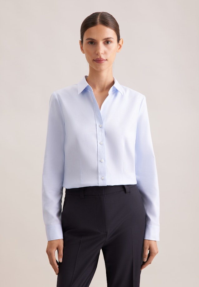Hemdbluse aus Twill slim fit in Hellblau |  Seidensticker Onlineshop