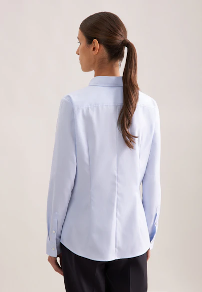 Slim Fit Twill Shirt Blouse in Light Blue |  Seidensticker Onlineshop