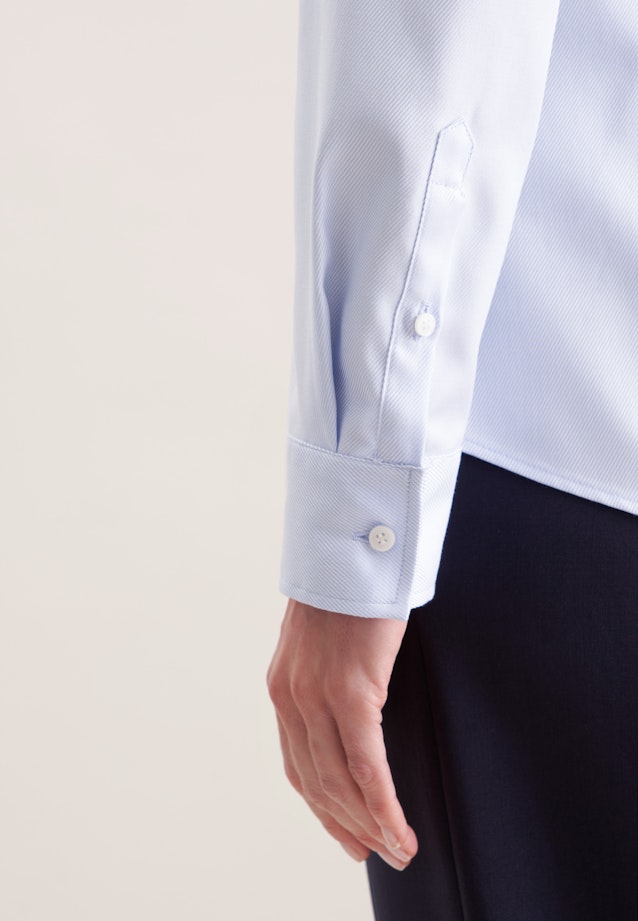 Hemdbluse aus Twill slim fit in Light Blue |  Seidensticker Onlineshop