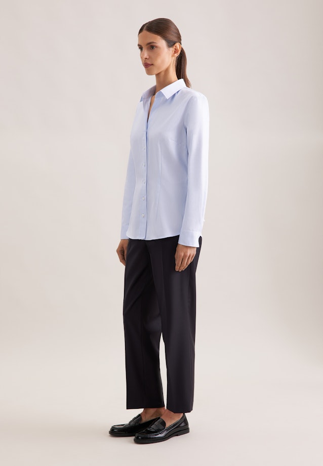 Hemdbluse aus Twill slim fit in Light Blue |  Seidensticker Onlineshop