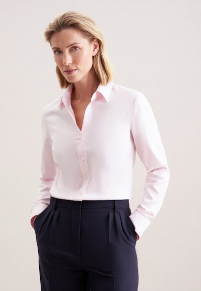 Hemdbluse aus Twill slim fit in Pink |  Seidensticker Onlineshop