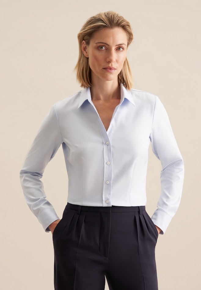 Collar Shirt Blouse in Light Blue | Seidensticker online shop