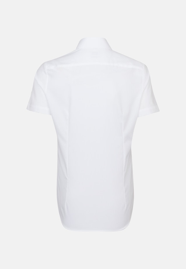 Bügelfreies Fil a fil Kurzarm Business Hemd in Slim mit Kentkragen in Weiß |  Seidensticker Onlineshop