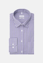 Shaped Business Shirt Check in Purple |  Seidensticker Onlineshop