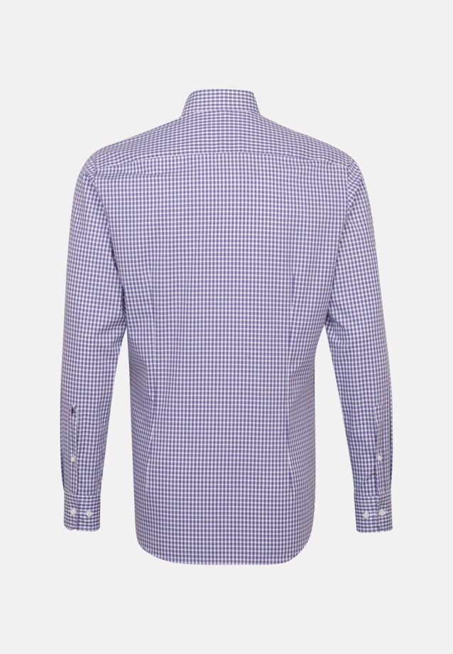 Non-iron Poplin Business Shirt in Shaped with Covered-Button-Down-Collar in Purple |  Seidensticker Onlineshop