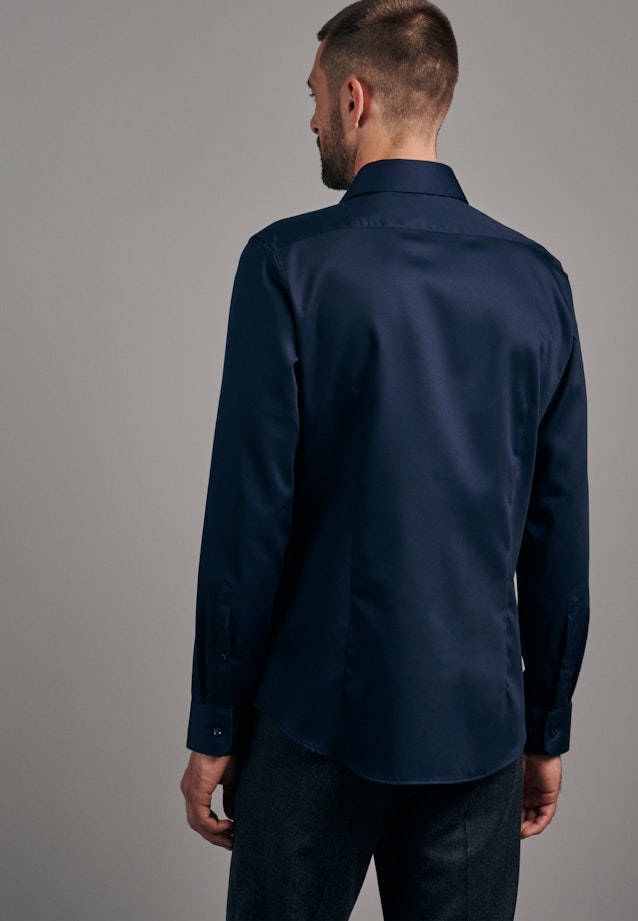 Slim Business Hemd Uni in Dunkelblau |  Seidensticker Onlineshop