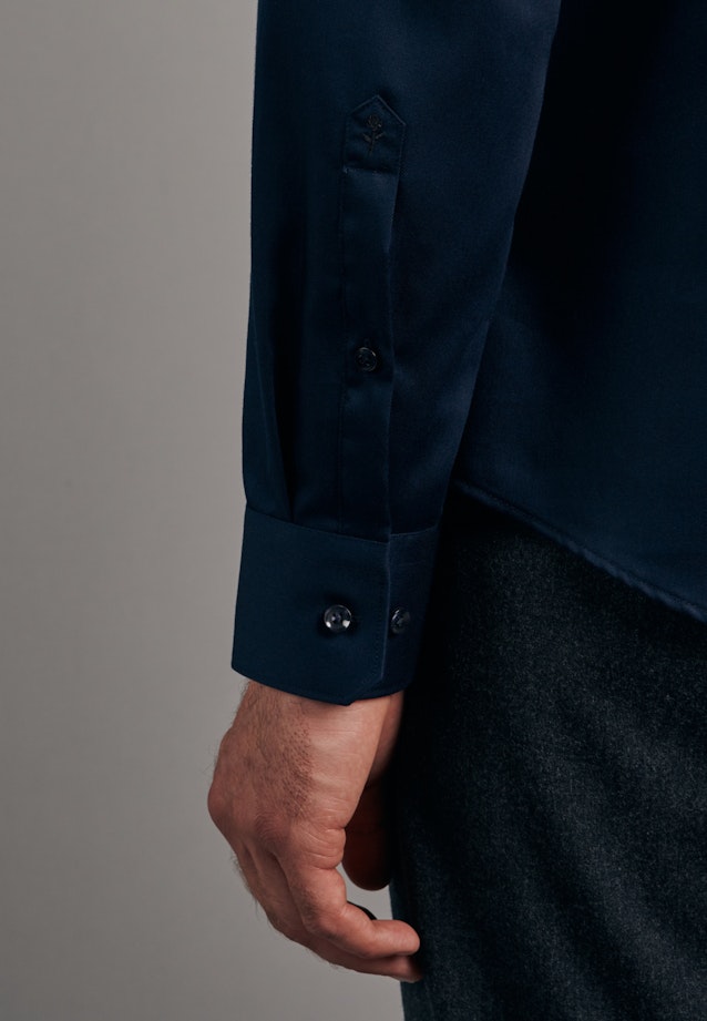 Slim Business Hemd Uni in Dunkelblau |  Seidensticker Onlineshop