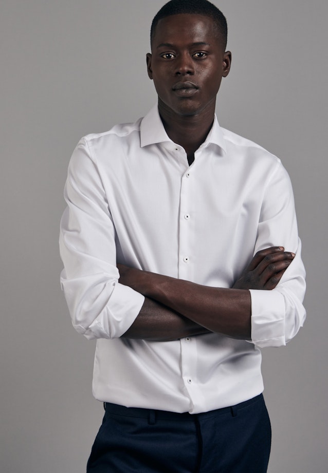 Slim Business Hemd Uni in Weiß |  Seidensticker Onlineshop