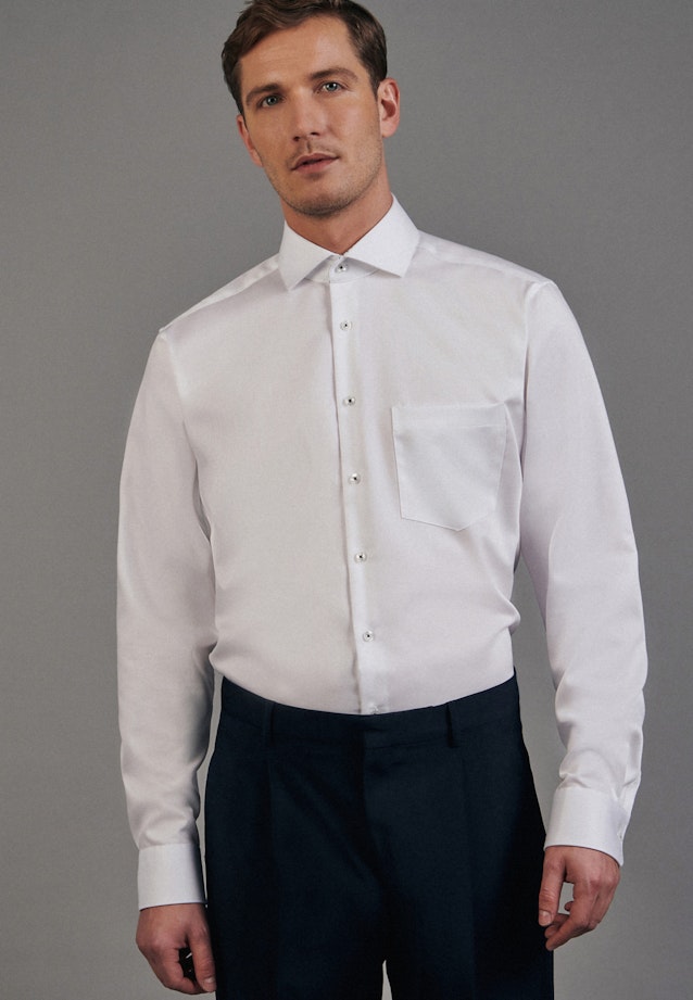 Regular Business Shirt Uni in White |  Seidensticker Onlineshop