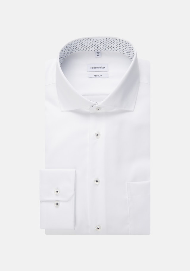 Non-iron Twill Business Shirt in Regular with Kent-Collar in White |  Seidensticker Onlineshop