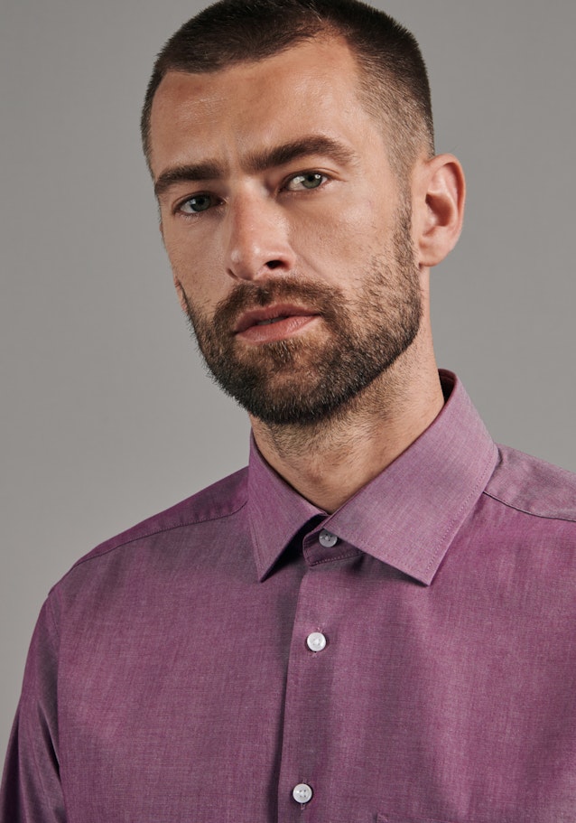 Non-iron Chambray Business Shirt in Regular with Kent-Collar in Pink |  Seidensticker Onlineshop