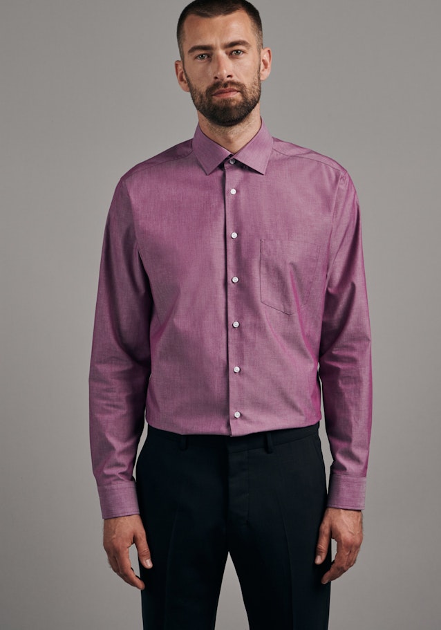 Non-iron Chambray Business Shirt in Regular with Kent-Collar in Pink |  Seidensticker Onlineshop