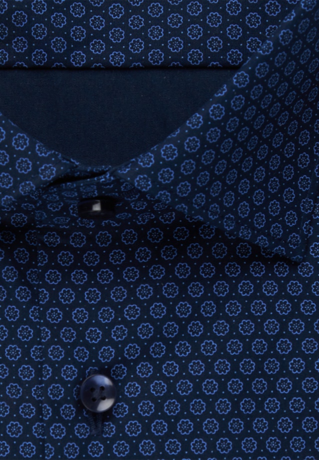Slim Business Hemd Druck in Dunkelblau |  Seidensticker Onlineshop