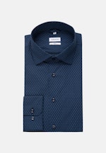 Slim Business Hemd Druck in Dunkelblau |  Seidensticker Onlineshop