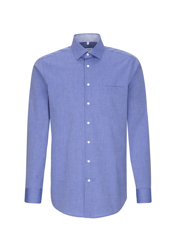 Regular Business Shirt Uni in Medium Blue | Seidensticker Onlineshop