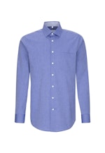 Regular Business Shirt Uni in Medium Blue |  Seidensticker Onlineshop