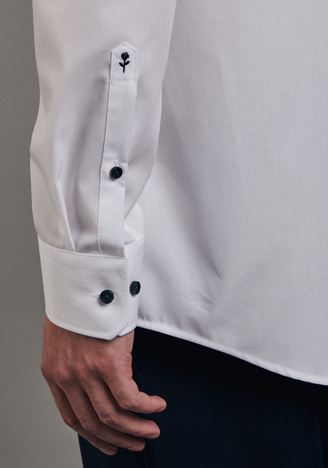 Chemise Business Regular Fil à fil Col Kent in Blanc |  Seidensticker Onlineshop