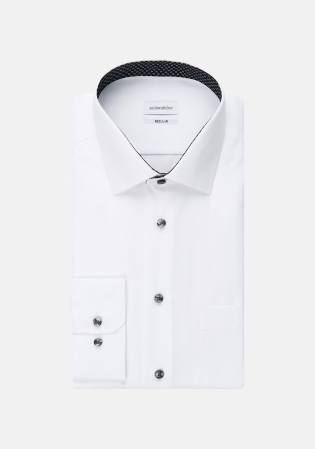 Chemise Business Regular Fil à fil Col Kent in Blanc |  Seidensticker Onlineshop