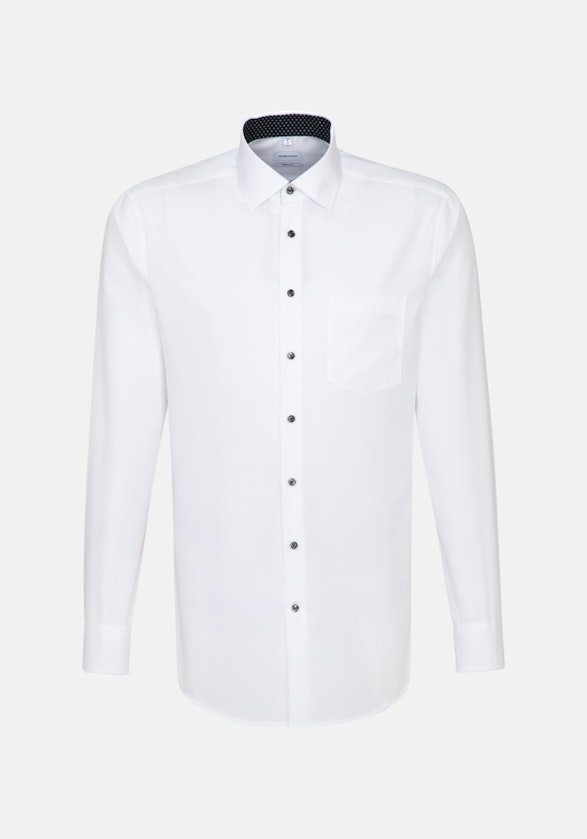 Non-iron Fil a fil Business Shirt in Regular with Kent-Collar in White |  Seidensticker Onlineshop