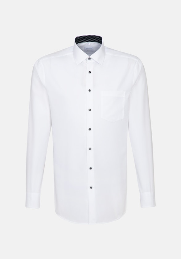 Chemise Business Regular Fil à fil Col Kent in Blanc |  Seidensticker Onlineshop