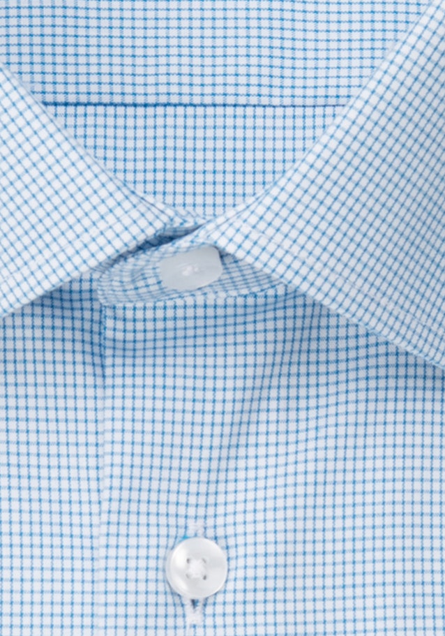 Non-iron Poplin Short sleeve Business Shirt in Shaped with Kent-Collar in Turquoise |  Seidensticker Onlineshop