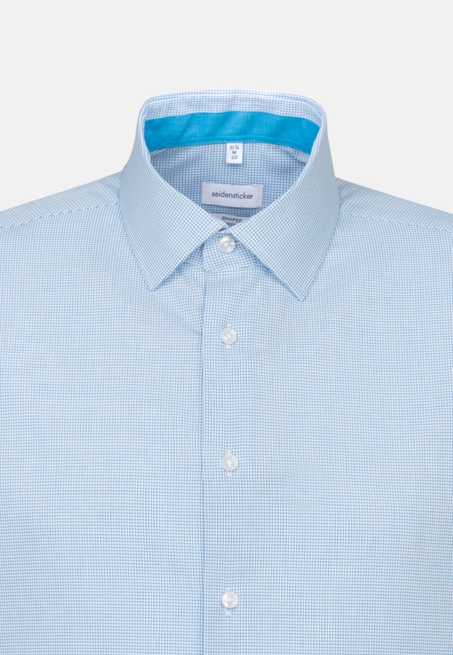Non-iron Poplin Short sleeve Business Shirt in Shaped with Kent-Collar in Turquoise |  Seidensticker Onlineshop