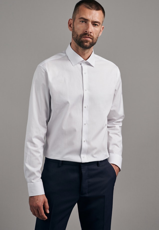 Slim Oxfordhemd Punkte in Hellblau |  Seidensticker Onlineshop