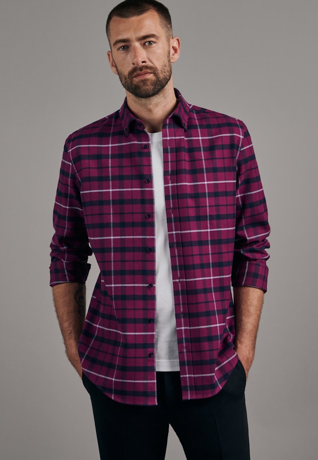 Slim Chemise Business Carreaux in Rose Fuchsia |  Seidensticker Onlineshop