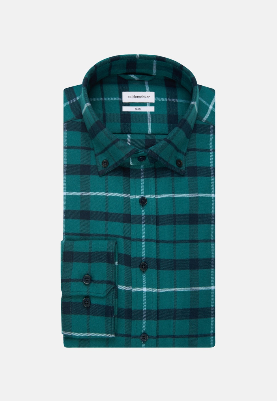 Business Hemd in Slim mit Button-Down-Kragen in Grün |  Seidensticker Onlineshop