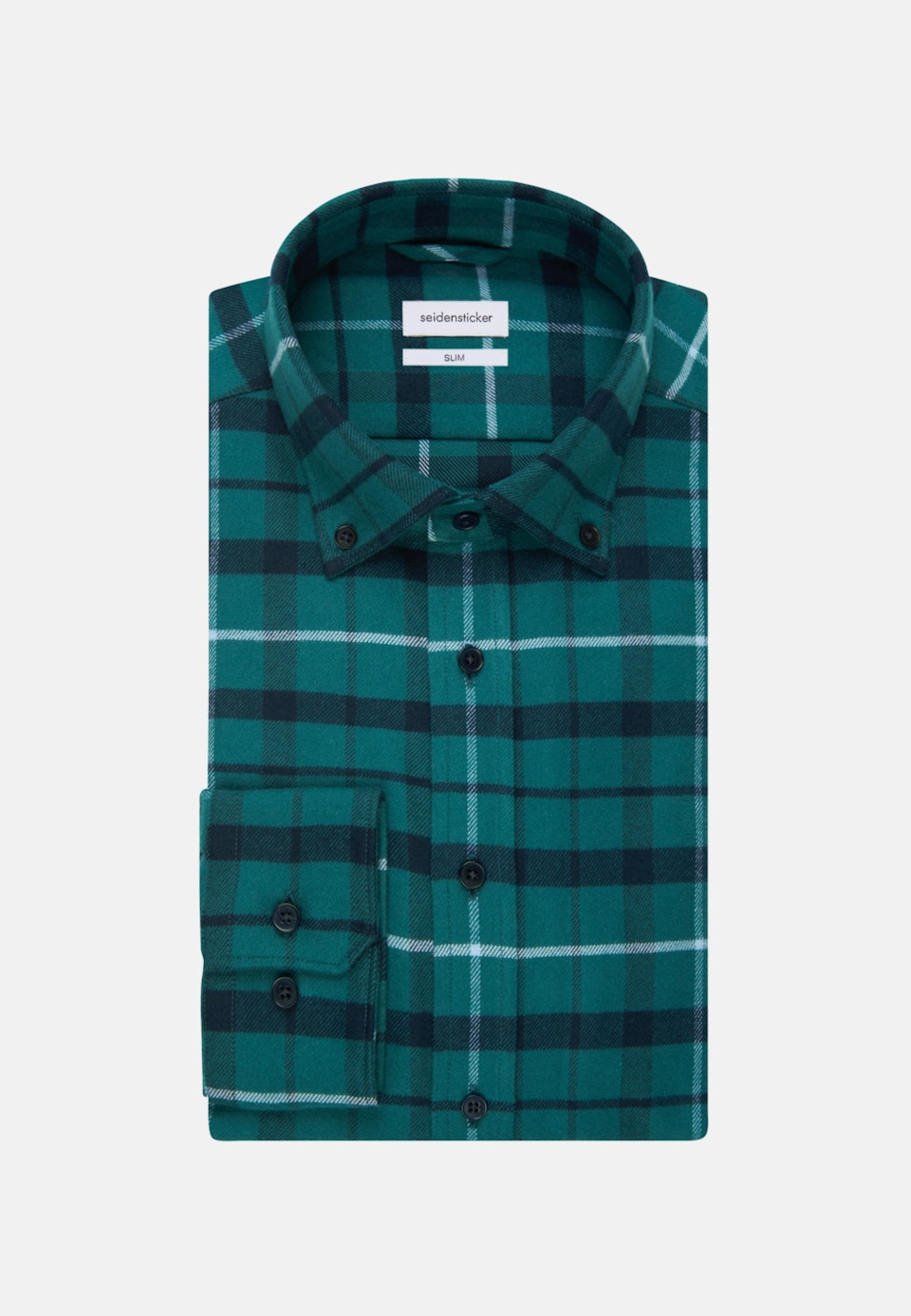 Business Hemd in Slim mit Button-Down-Kragen in Grün | Seidensticker Onlineshop