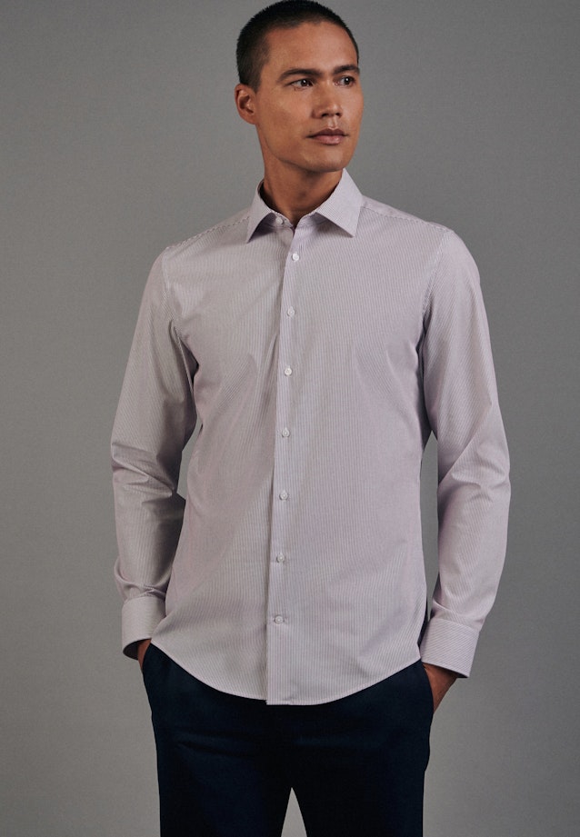 Slim Business Hemd Streifen in Rosa/Pink |  Seidensticker Onlineshop
