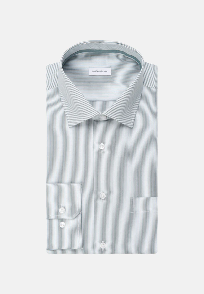 Slim Business Hemd Streifen in Grün | Seidensticker Onlineshop
