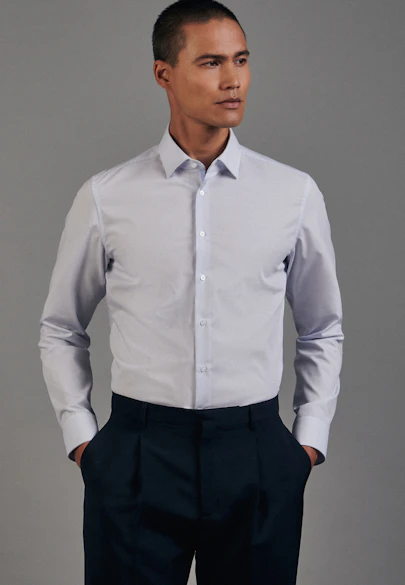 Slim Business Hemd Streifen in Hellblau |  Seidensticker Onlineshop