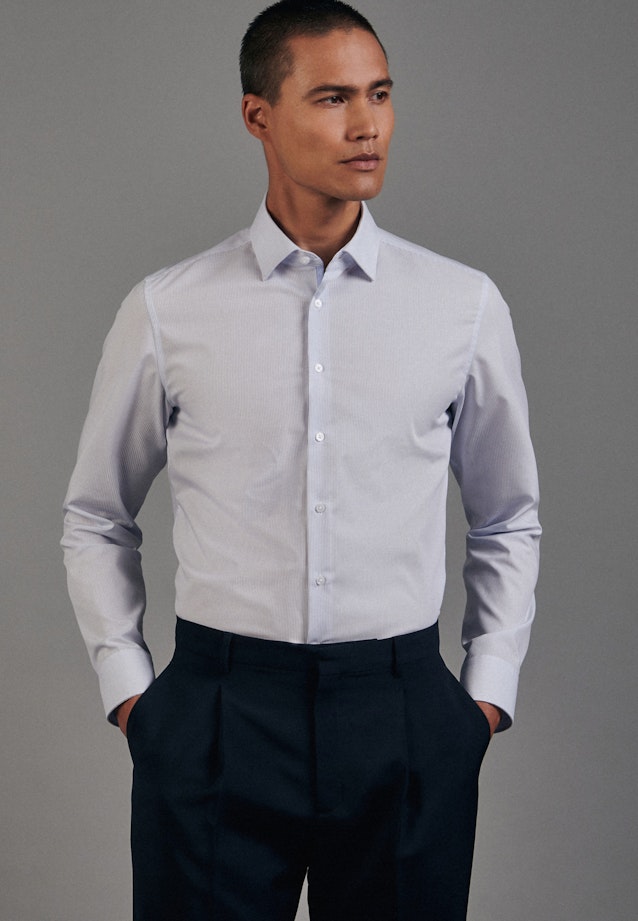Slim Chemise Business A Rayures in Bleu Clair |  Seidensticker Onlineshop