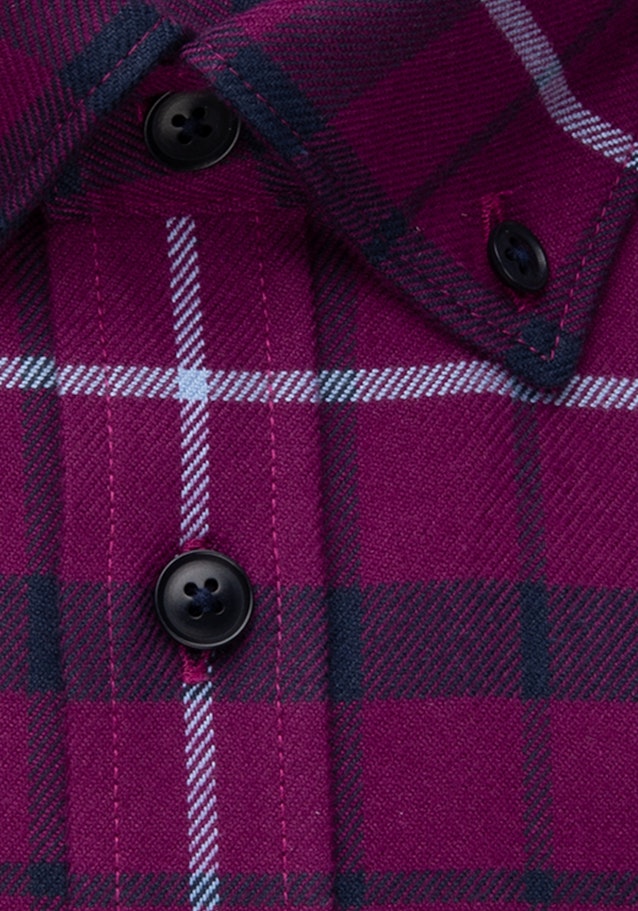 Flanell Business Hemd in Regular mit Button-Down-Kragen in Rosa/Pink |  Seidensticker Onlineshop
