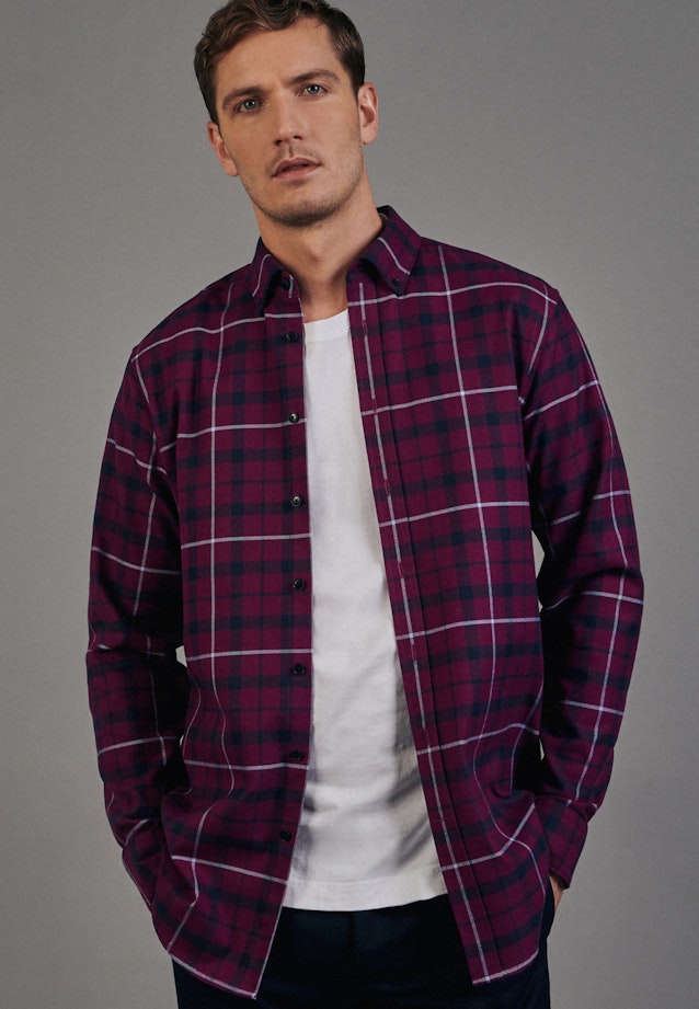 Regular Business Hemd Karo in Rosa/Pink |  Seidensticker Onlineshop