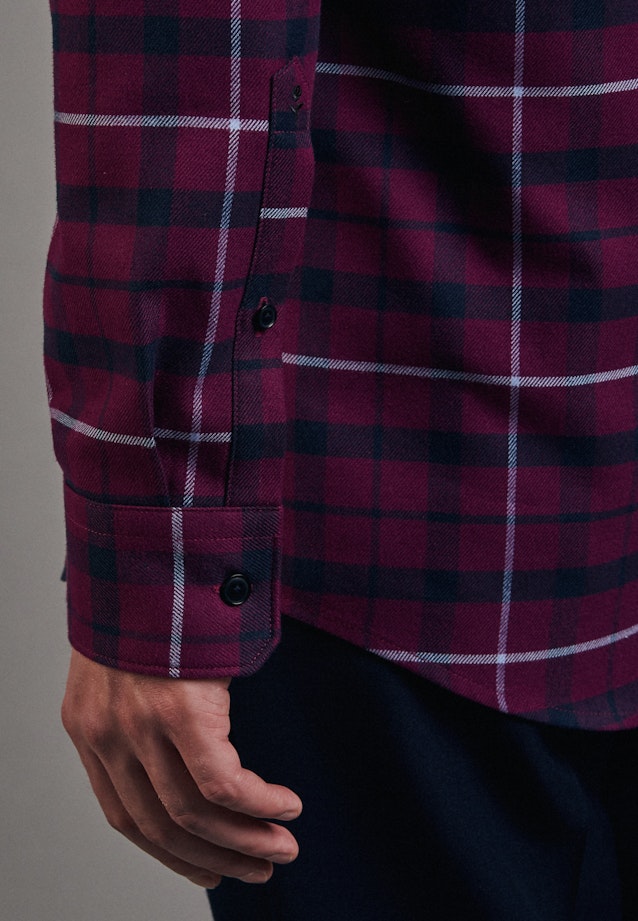 Regular Business Hemd Karo in Rosa/Pink |  Seidensticker Onlineshop