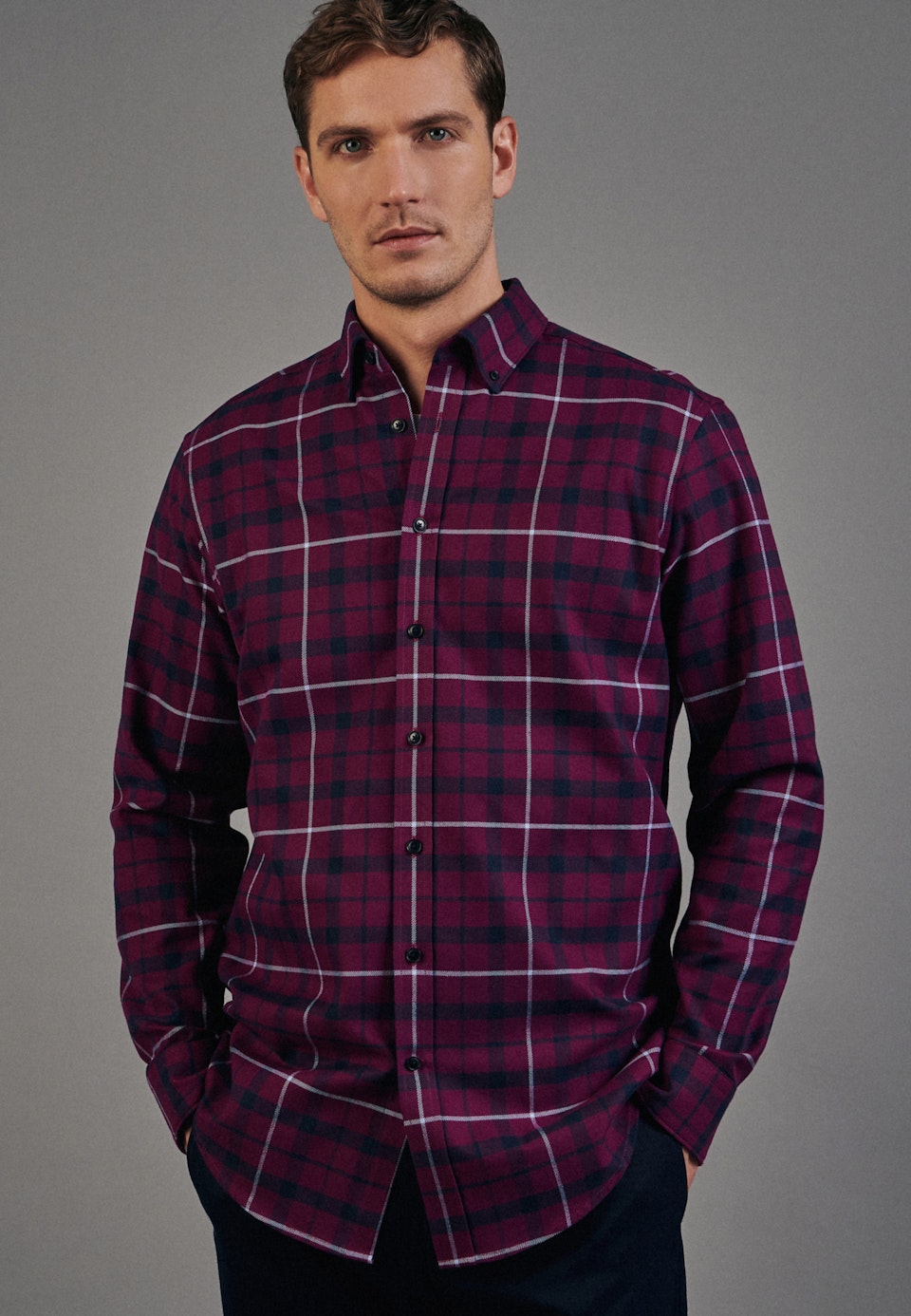 Business Hemd in Regular mit Button-Down-Kragen in Rosa/Pink | Seidensticker Onlineshop