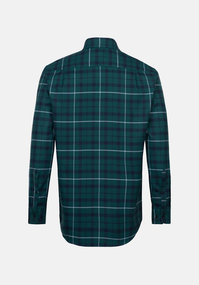 Flanell Business Hemd in Regular mit Button-Down-Kragen in Grün |  Seidensticker Onlineshop