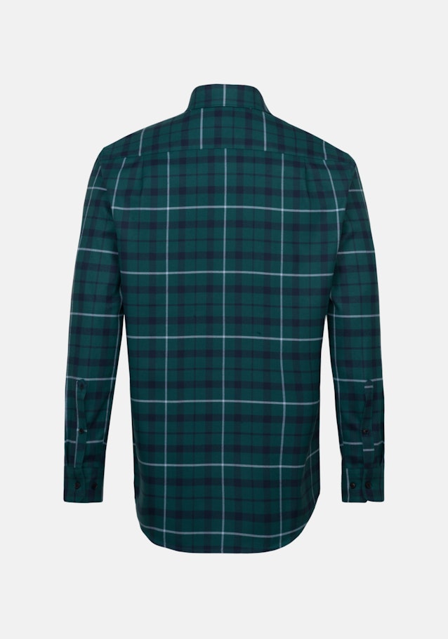 Chemise Business Regular Flanelle Col Boutonné in Vert |  Seidensticker Onlineshop