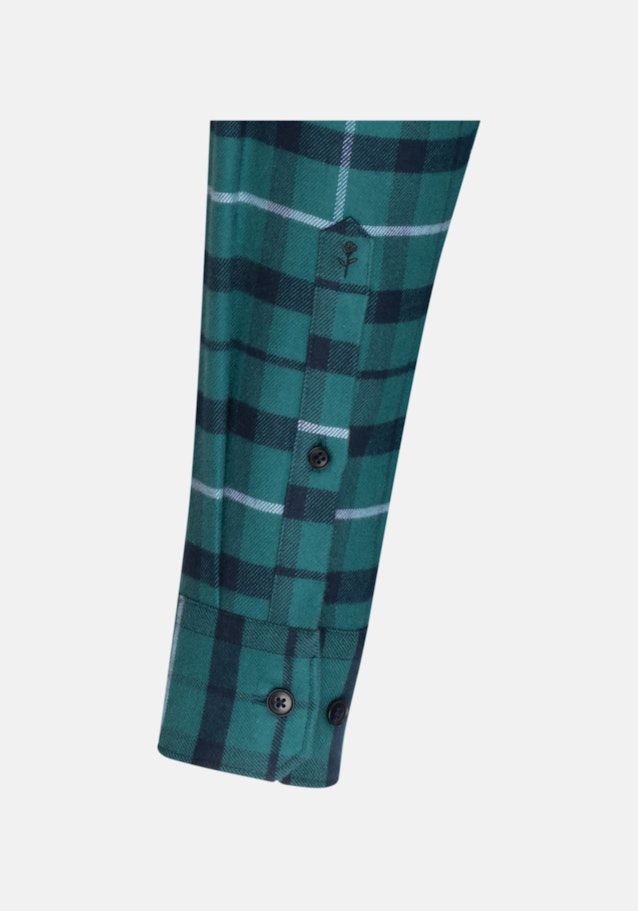 Flanell Business Hemd in Regular mit Button-Down-Kragen in Grün |  Seidensticker Onlineshop