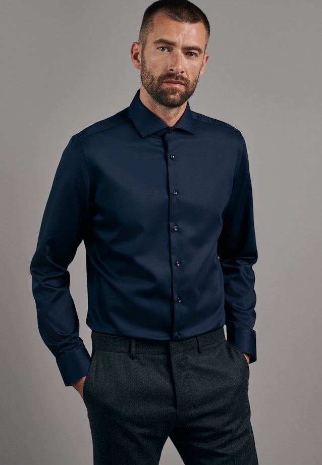 X-Slim Business Hemd Uni in Dunkelblau |  Seidensticker Onlineshop