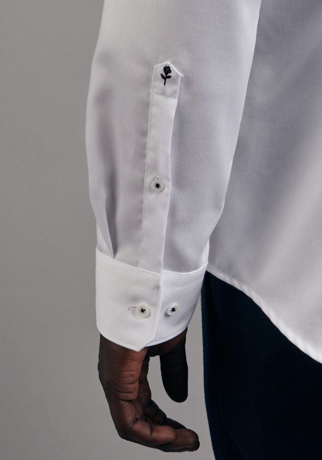 Non-iron Twill Business overhemd in X-Slim with Kentkraag in Wit |  Seidensticker Onlineshop